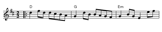 The Bells of Newport - staff notation