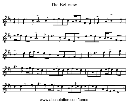 The Bellview - staff notation