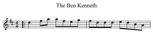 The Ben Kenneth - staff notation