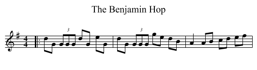 The Benjamin Hop - staff notation
