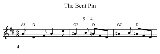 The Bent Pin - staff notation