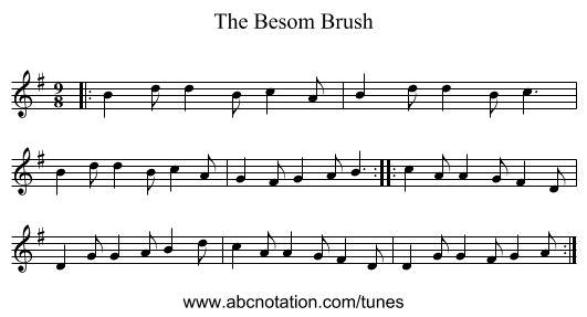 The Besom Brush - staff notation