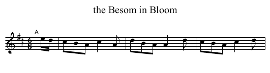 the Besom in Bloom - staff notation