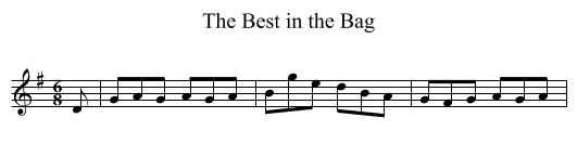 The Best in the Bag - staff notation