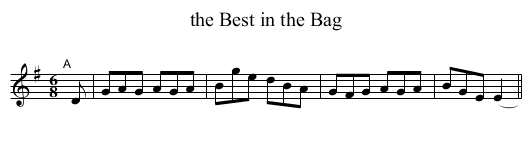 the Best in the Bag - staff notation