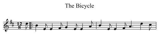 The Bicycle - staff notation