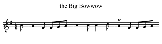 the Big Bowwow - staff notation