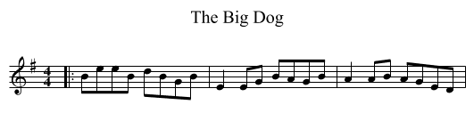 The Big Dog - staff notation