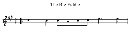 The Big Fiddle - staff notation
