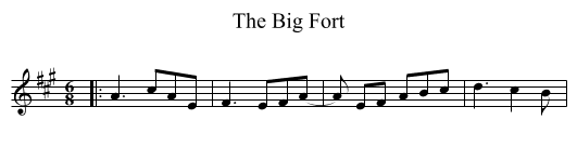 The Big Fort - staff notation