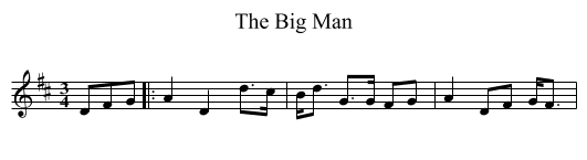 The Big Man - staff notation