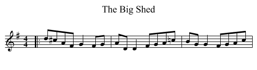 The Big Shed - staff notation