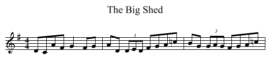 The Big Shed - staff notation