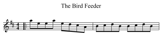 The Bird Feeder - staff notation