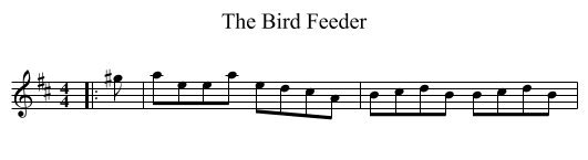 The Bird Feeder - staff notation