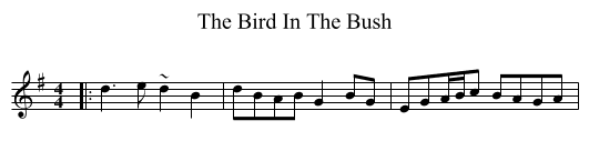 The Bird In The Bush - staff notation