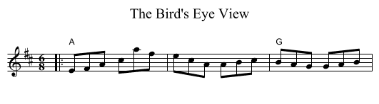 The Bird's Eye View - staff notation