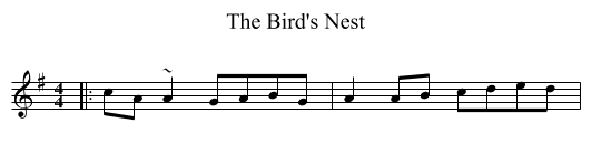 The Bird's Nest - staff notation