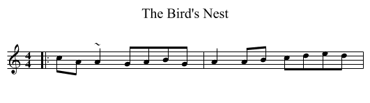 The Bird's Nest - staff notation