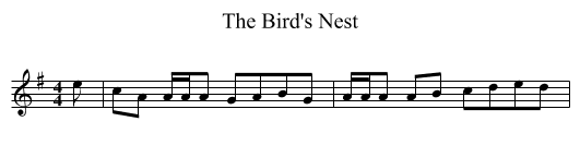 The Bird's Nest - staff notation