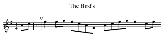The Bird's - staff notation