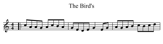 The Bird's - staff notation