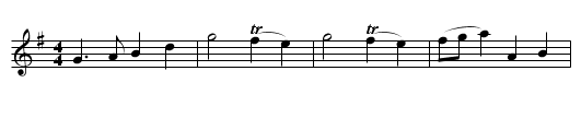 The Birks of Abergeldy - staff notation