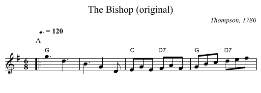 The Bishop (original) - staff notation