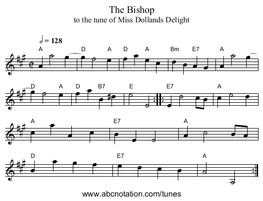 The Bishop - staff notation
