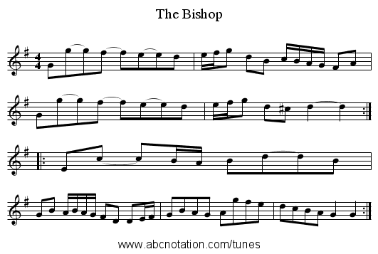 The Bishop - staff notation