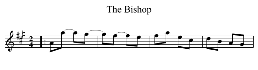 The Bishop - staff notation