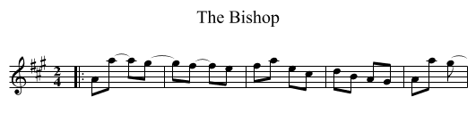 The Bishop - staff notation