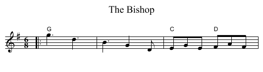 The Bishop - staff notation