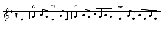 the Black Cat Reel - staff notation