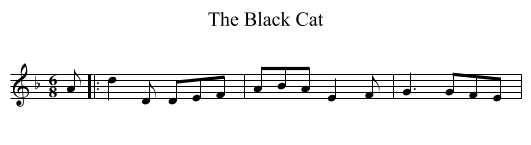 The Black Cat - staff notation