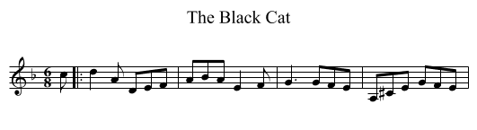 The Black Cat - staff notation