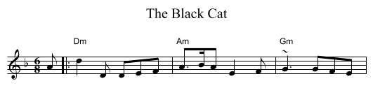 The Black Cat - staff notation