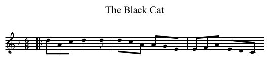 The Black Cat - staff notation
