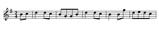 The Black Cock o' Whickham - staff notation