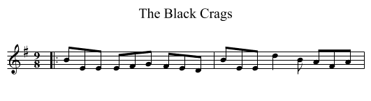 The Black Crags - staff notation
