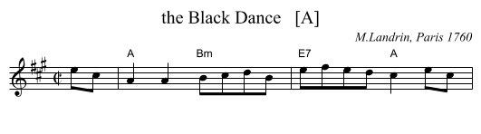 the Black Dance   [A] - staff notation