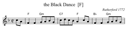 the Black Dance  [F] - staff notation