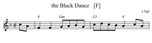 the Black Dance   [F] - staff notation