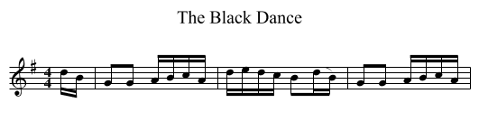The Black Dance - staff notation
