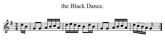 the Black Dance. - staff notation