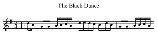 The Black Dance - staff notation