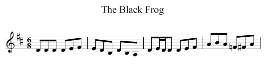 The Black Frog - staff notation