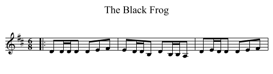 The Black Frog - staff notation