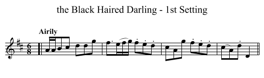 the Black Haired Darling - 1st Setting - staff notation