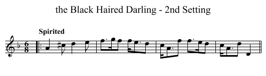 the Black Haired Darling - 2nd Setting - staff notation